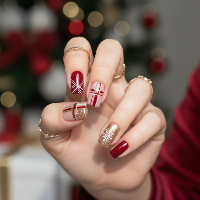 Nail art noël chic : 12 idées pour des ongles de fêtes élégants
